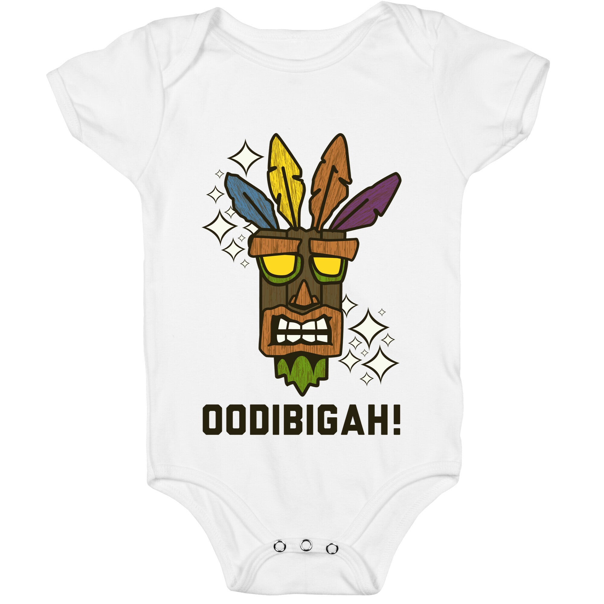 Crash Aku-Aku Mask Baby One Piece